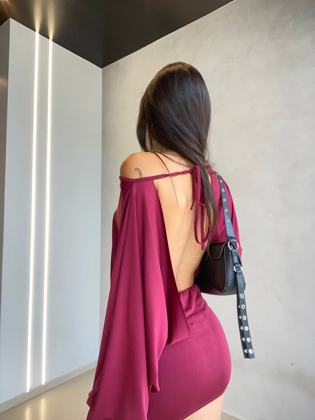 Vestido Malva Burdeo