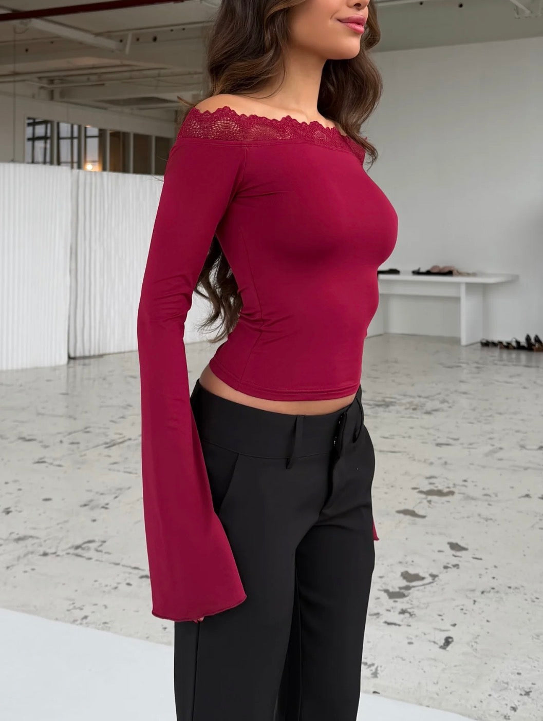 Crop Mila Rojo