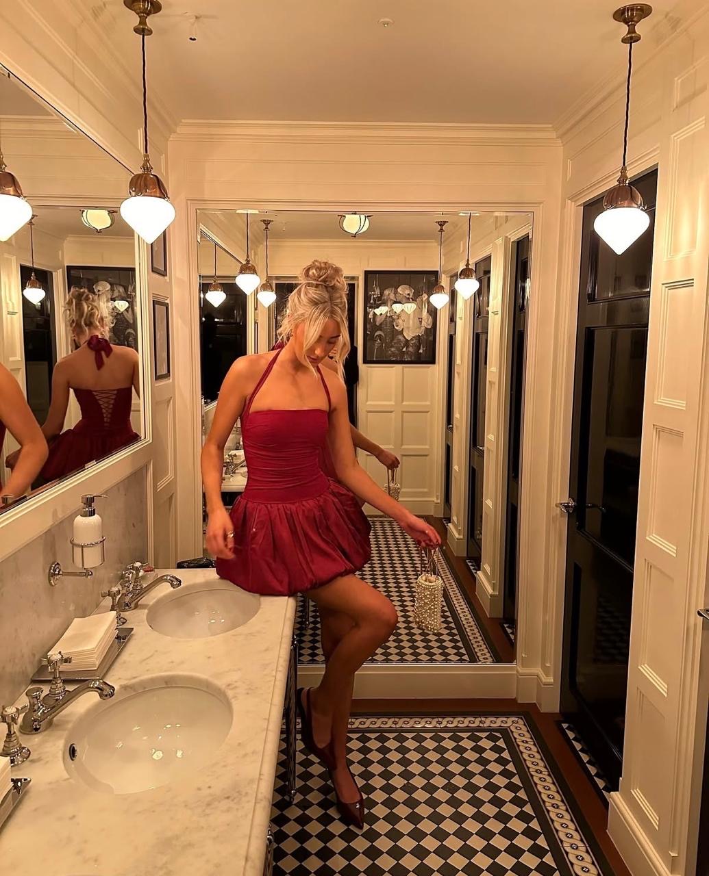 Vestido Cisne Rojo Italiano