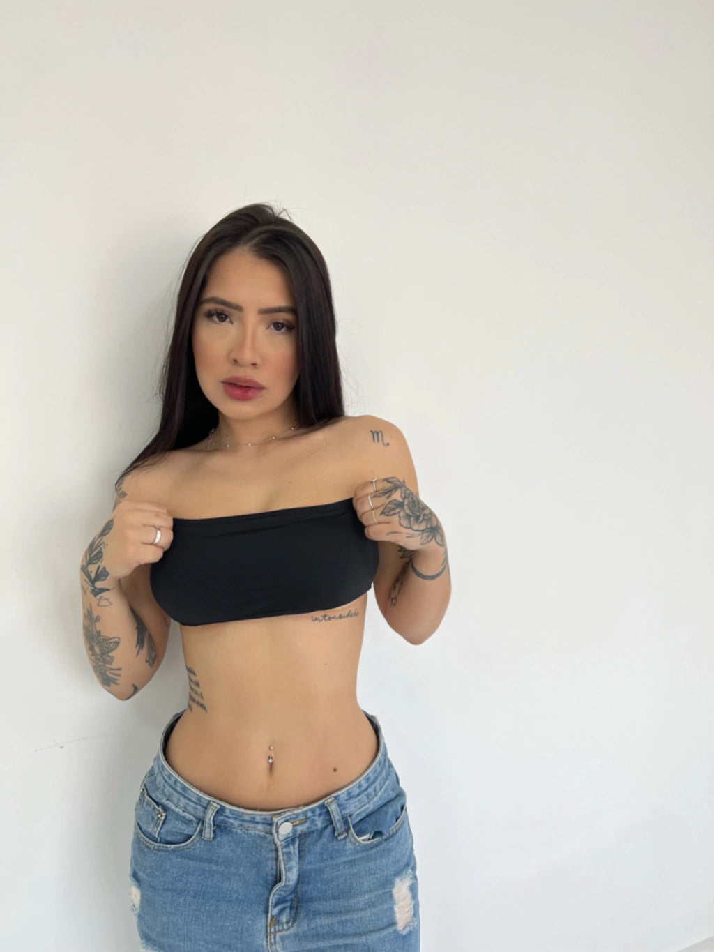 Crop Top Básico Negro