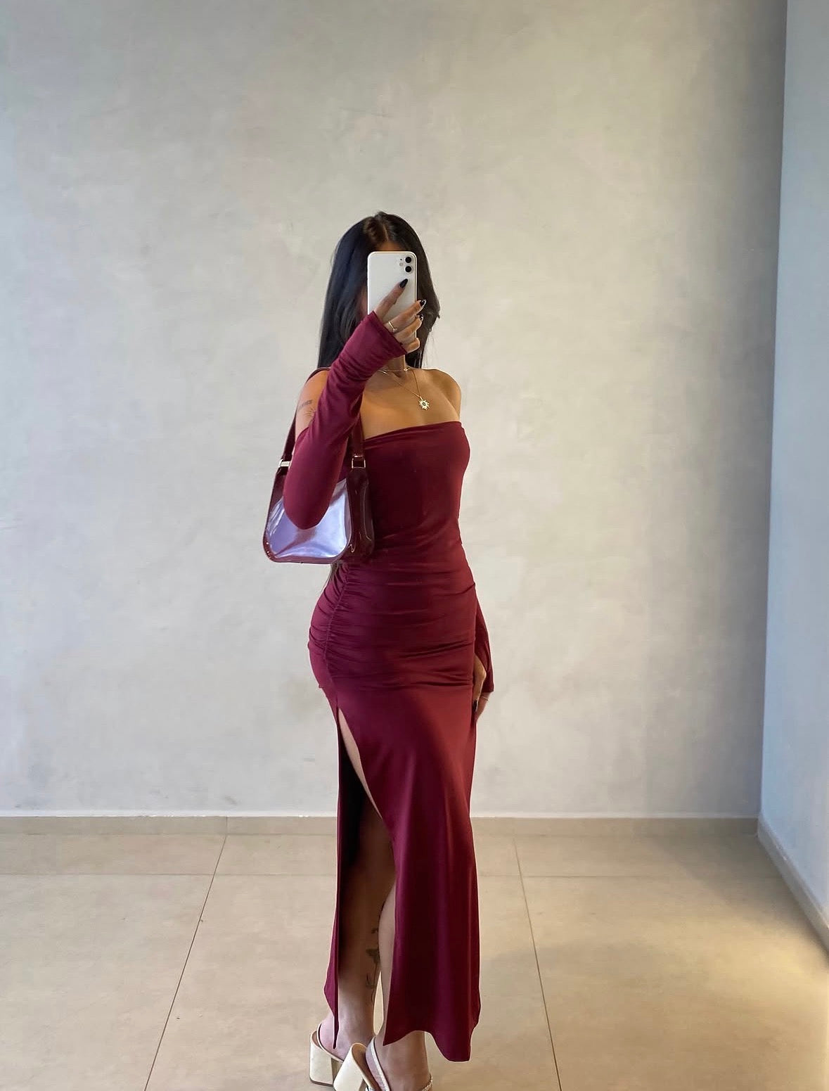 Vestido Eloise Burdeo