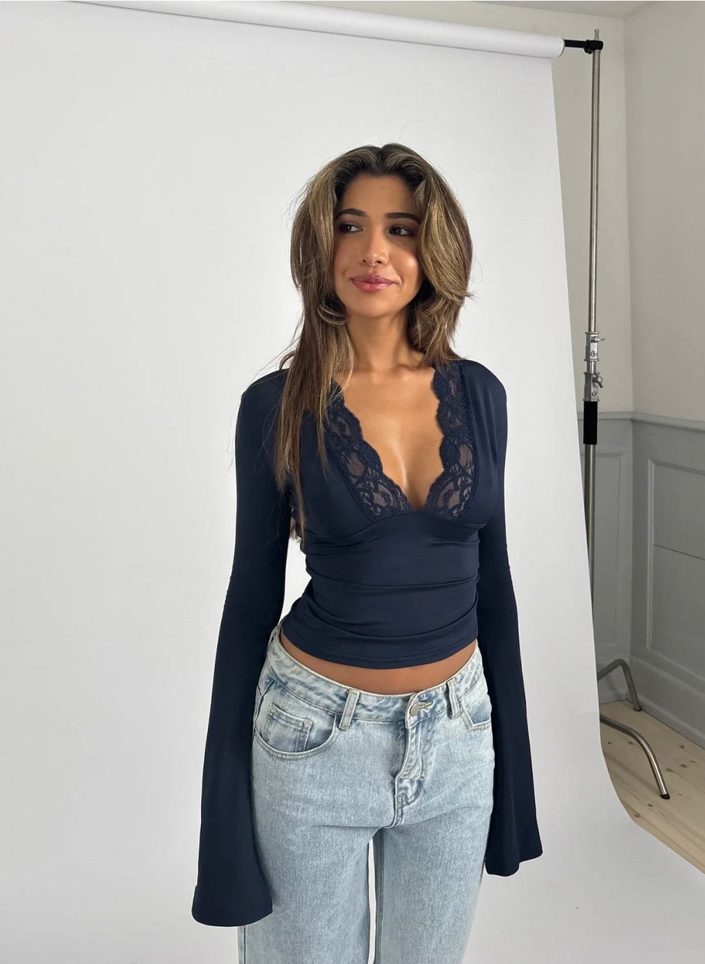 Crop Katty Azul marino