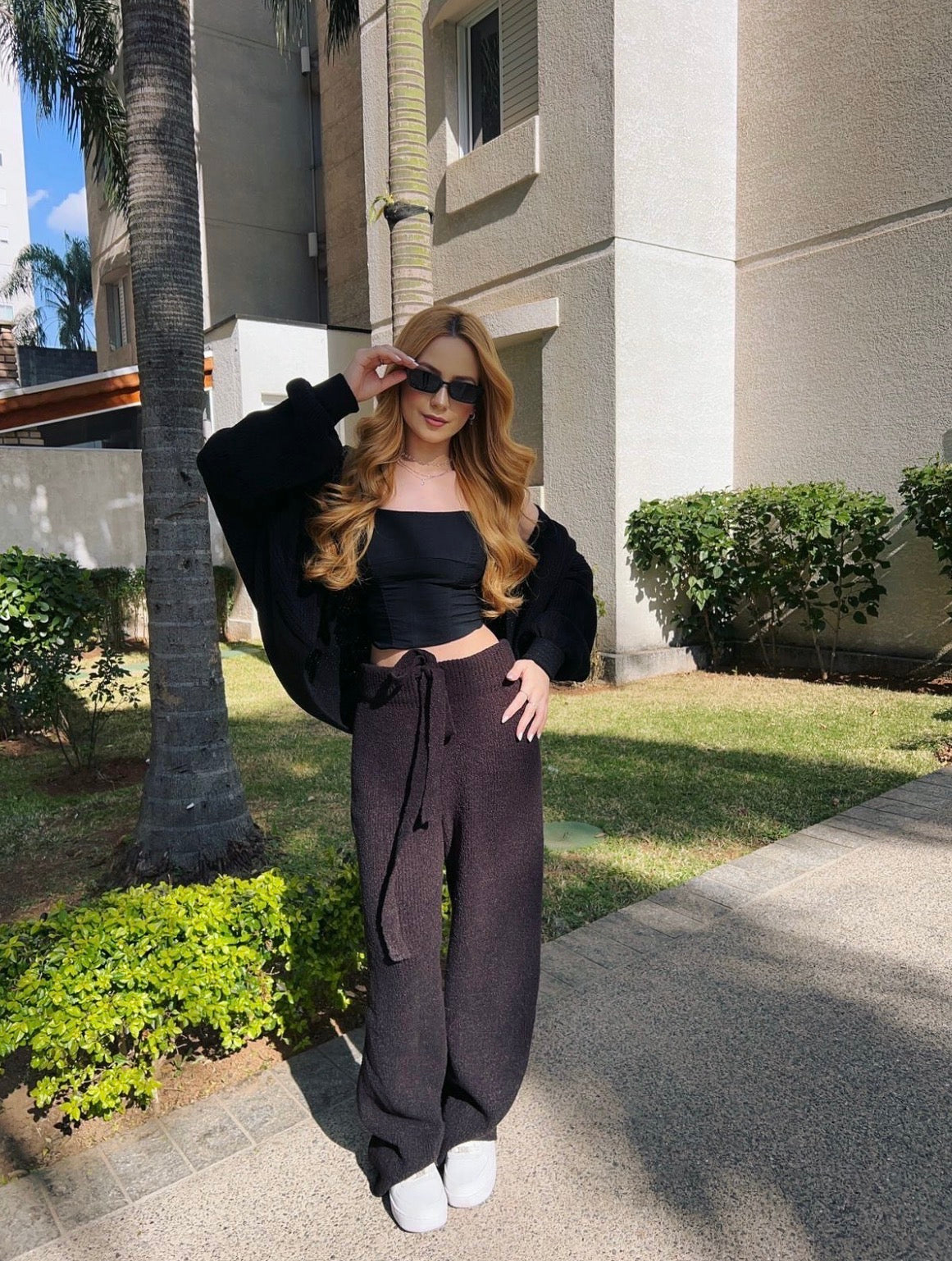 Cardigan Violet negro