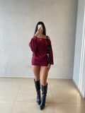 Vestido Malva Burdeo