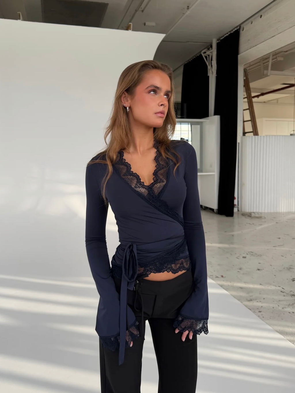 Crop Selene Azul marino
