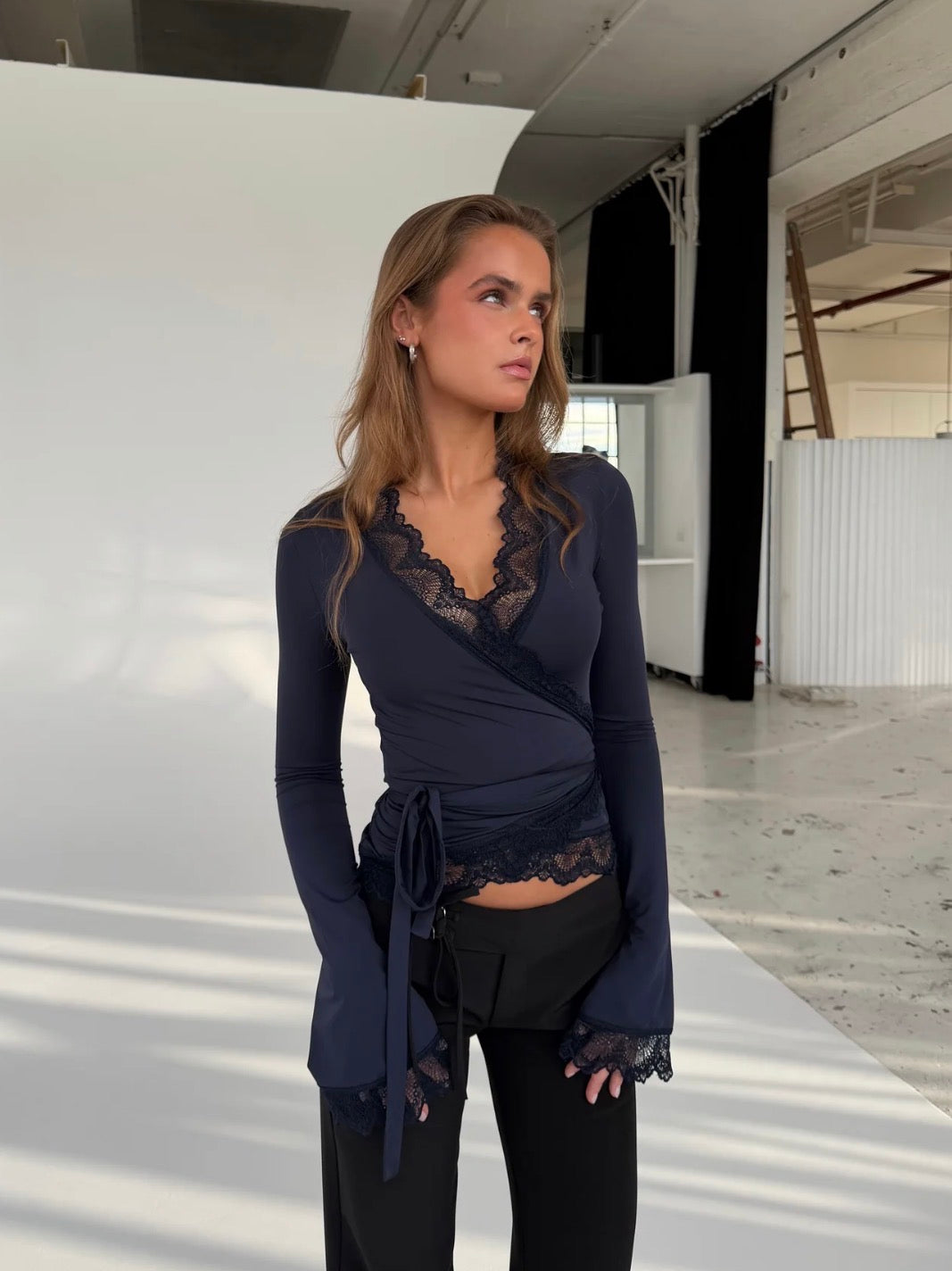Crop Selene Azul marino