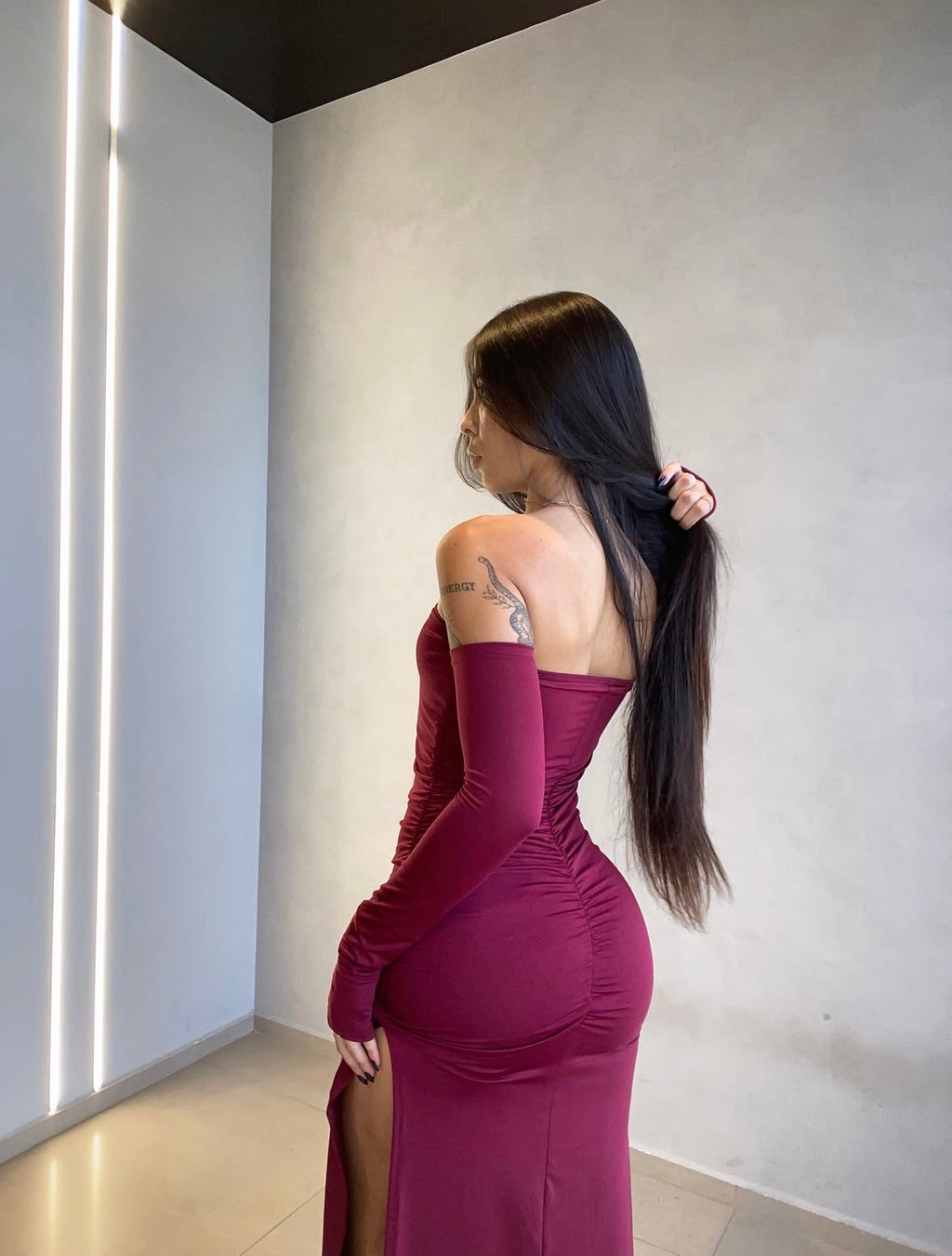 Vestido Eloise Burdeo