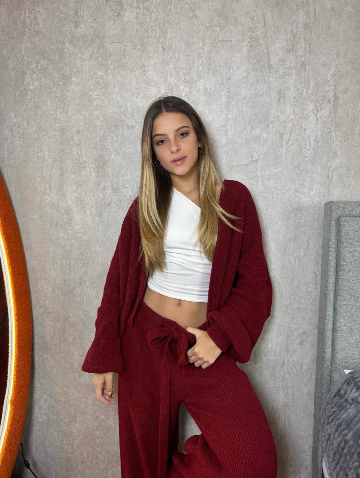 Pantalón Violet Burdeo