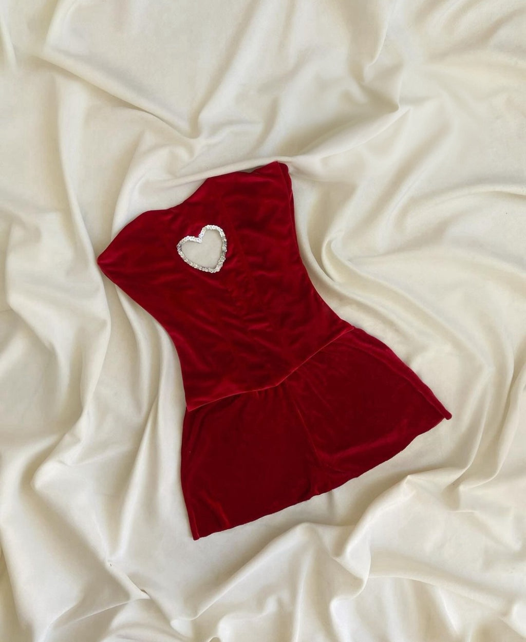 Vestido Carrie Rojo Sin Brillo