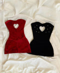 Vestido Carrie Rojo Sin Brillo