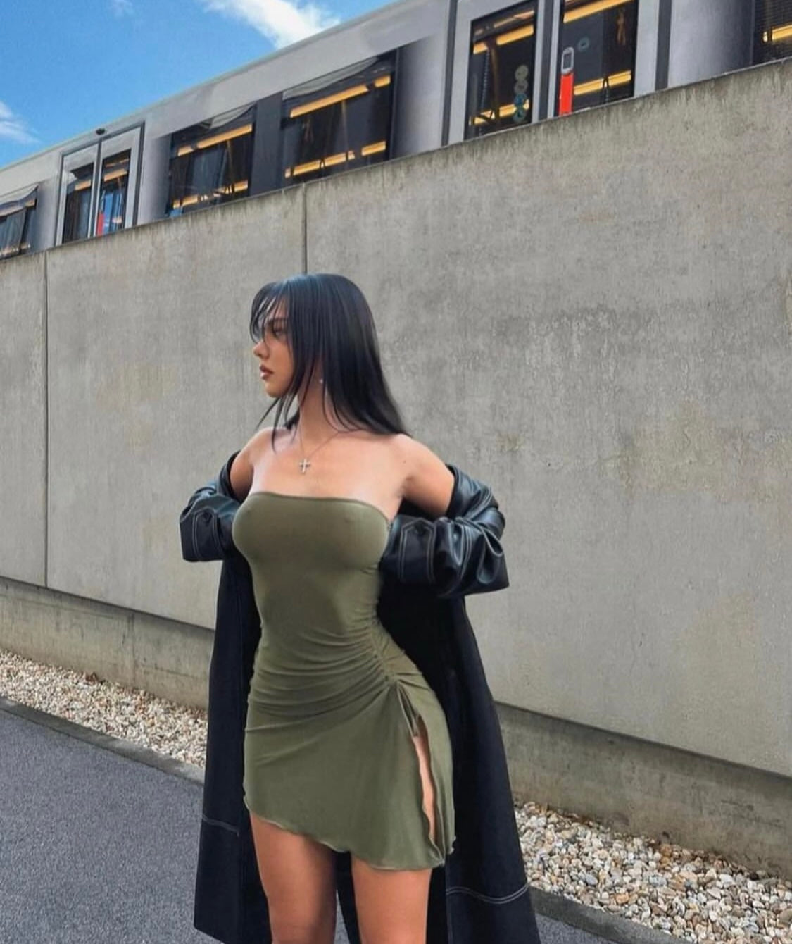 Vestido Gianna Verde Aceituna