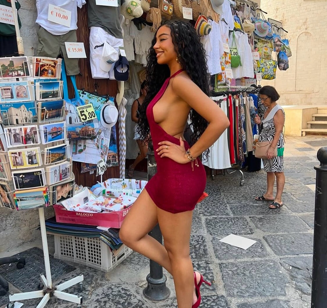 Vestido Corina Rojo Brillante