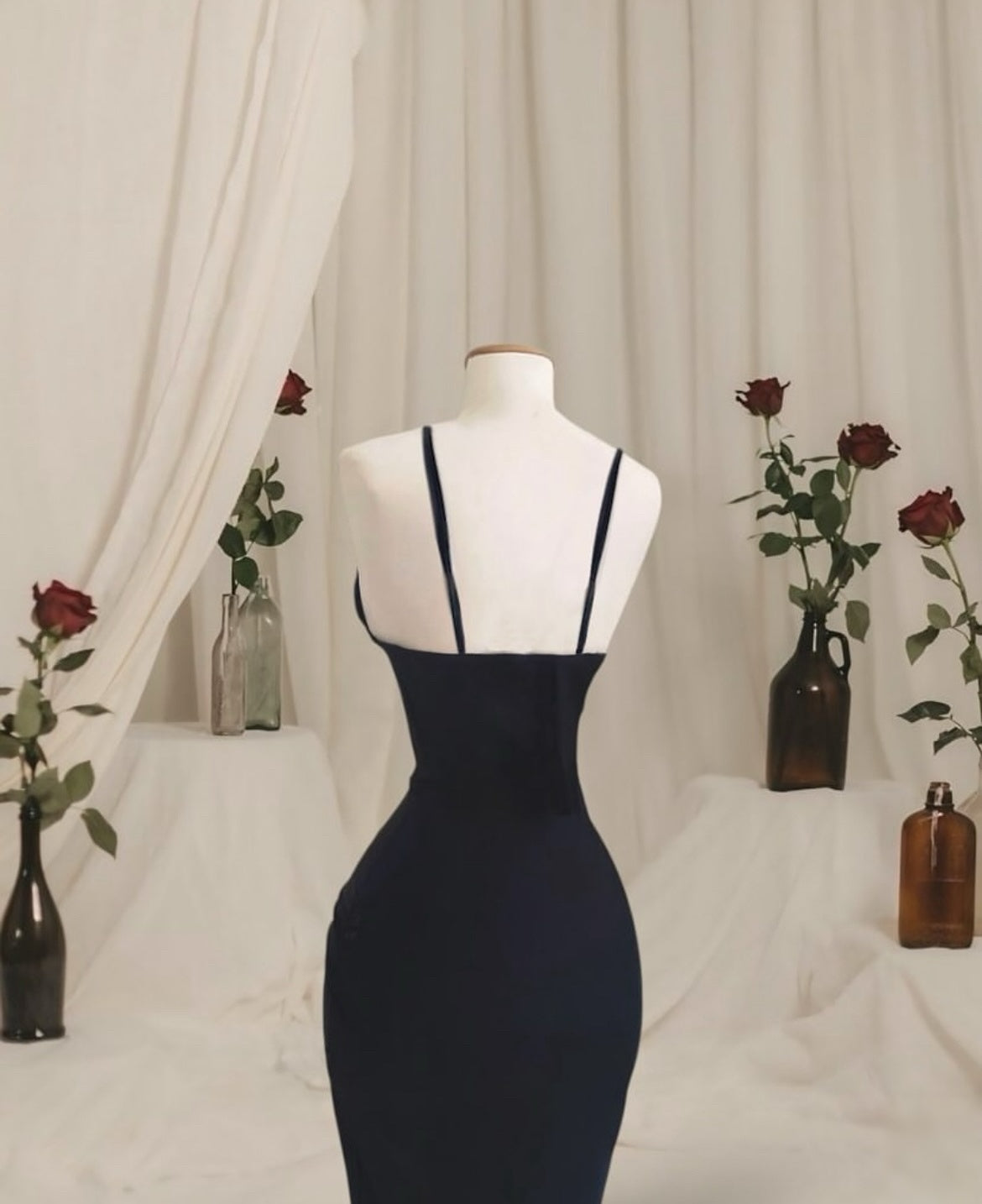 Vestido Paloma Negro Largo